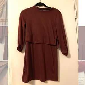 Burnt sienna Topshop minidress